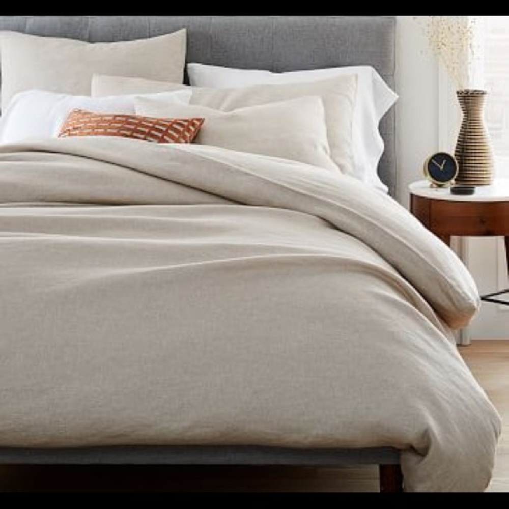 Hemp Cotton Solid Duvet, King/cal. King. Color: Clay (West Elm)